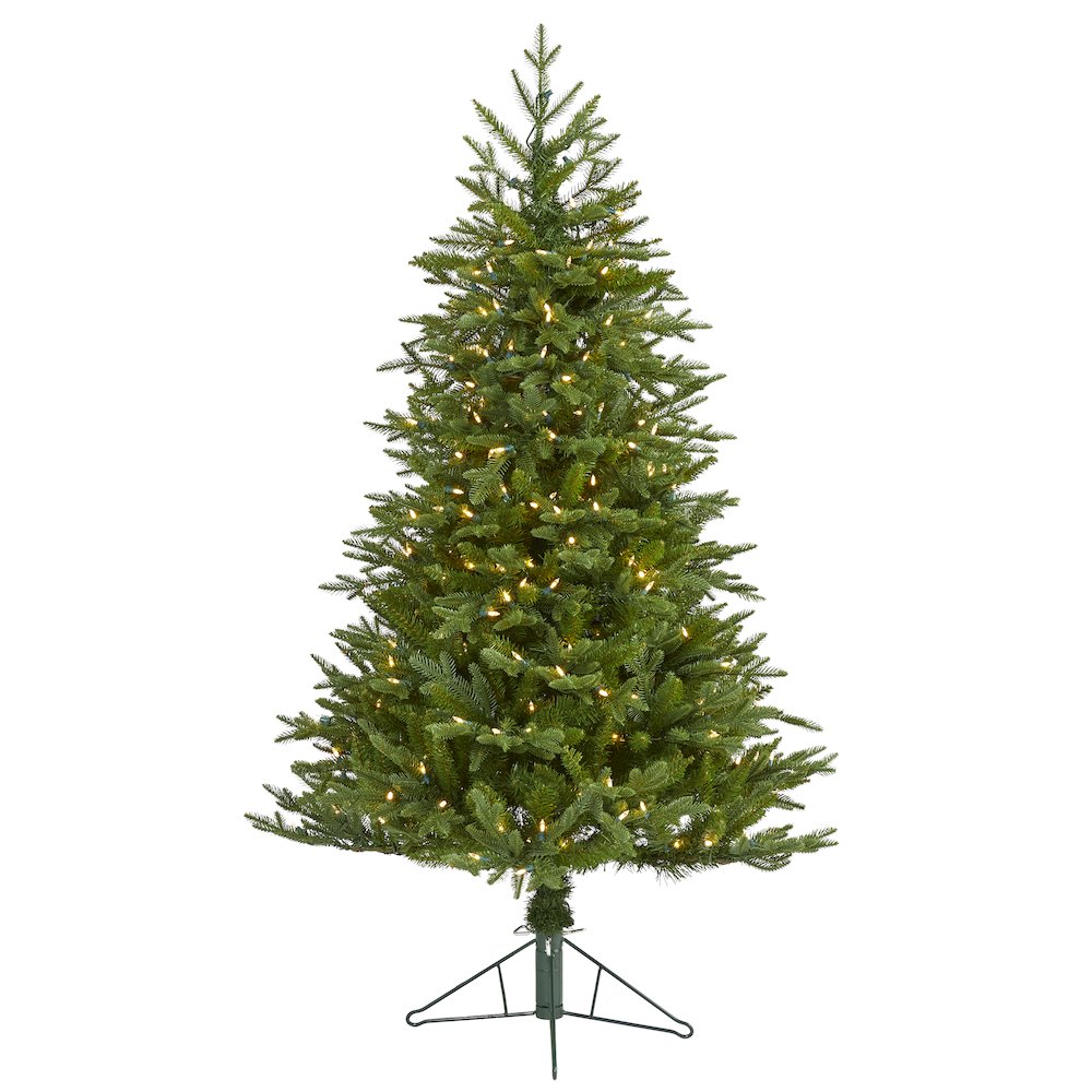 5ft. Cambridge Fir Artificial Christmas Tree with 300 Clear Warm LED Lights. Picture 1