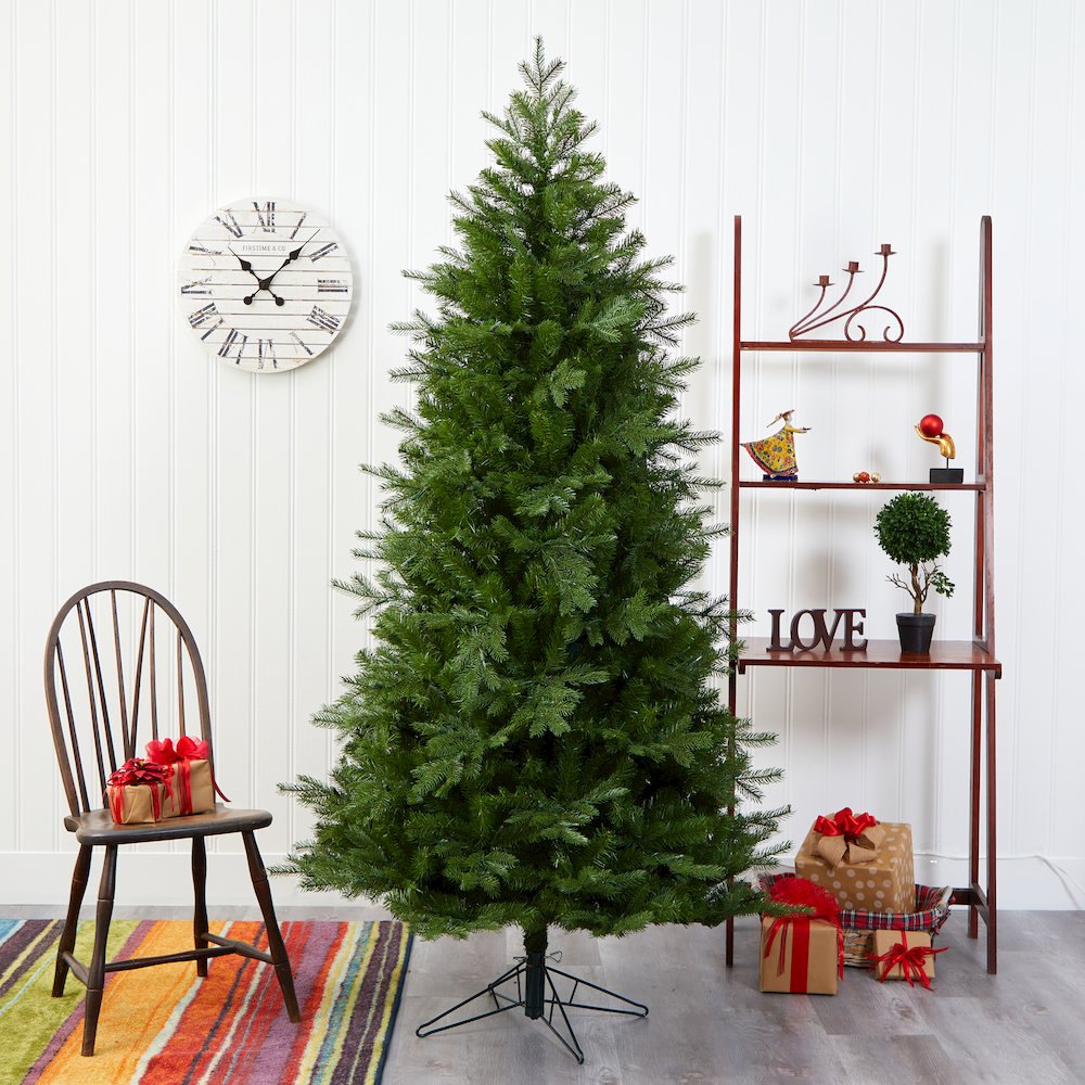 7ft. Vienna Fir Artificial Christmas Tree with 450 Warm White Lights. Picture 7