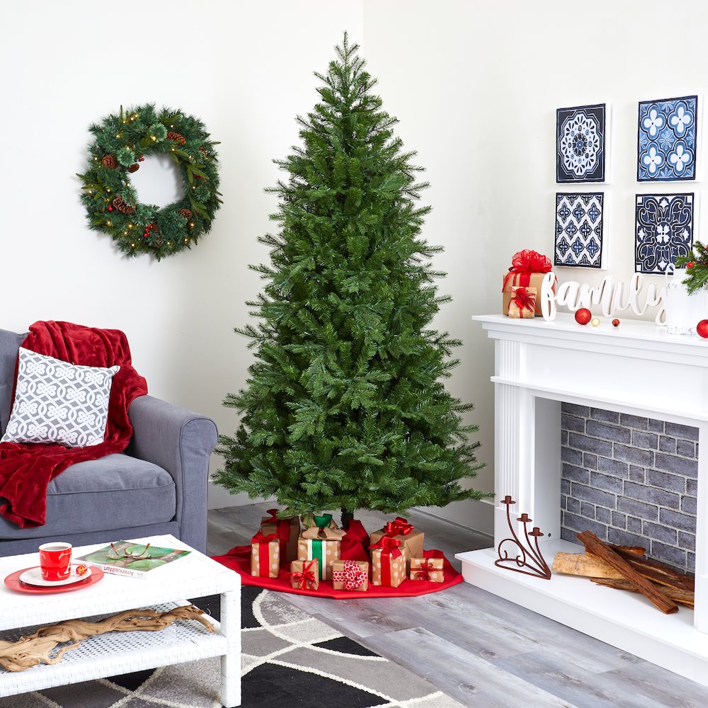 7ft. Vienna Fir Artificial Christmas Tree with 450 Warm White Lights. Picture 9
