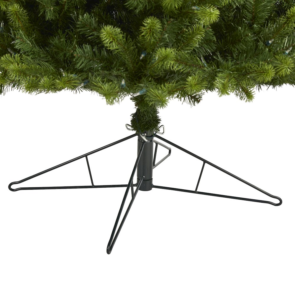 9ft. Slim Virginia Spruce Artificial Christmas Tree with 750 Warm LED Lights. Picture 5