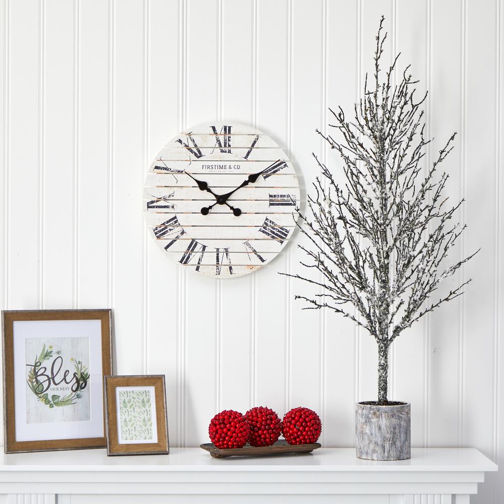 4ft. Snowed Twig Artificial Tree in Decorative Planter. Picture 3
