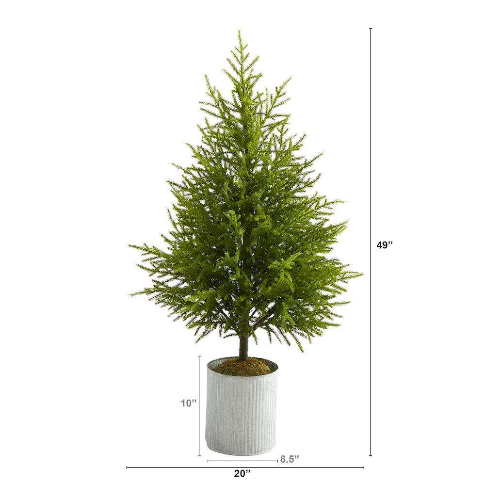 49in. Norfolk Island Pine Natural Look Artificial Tree. Picture 2