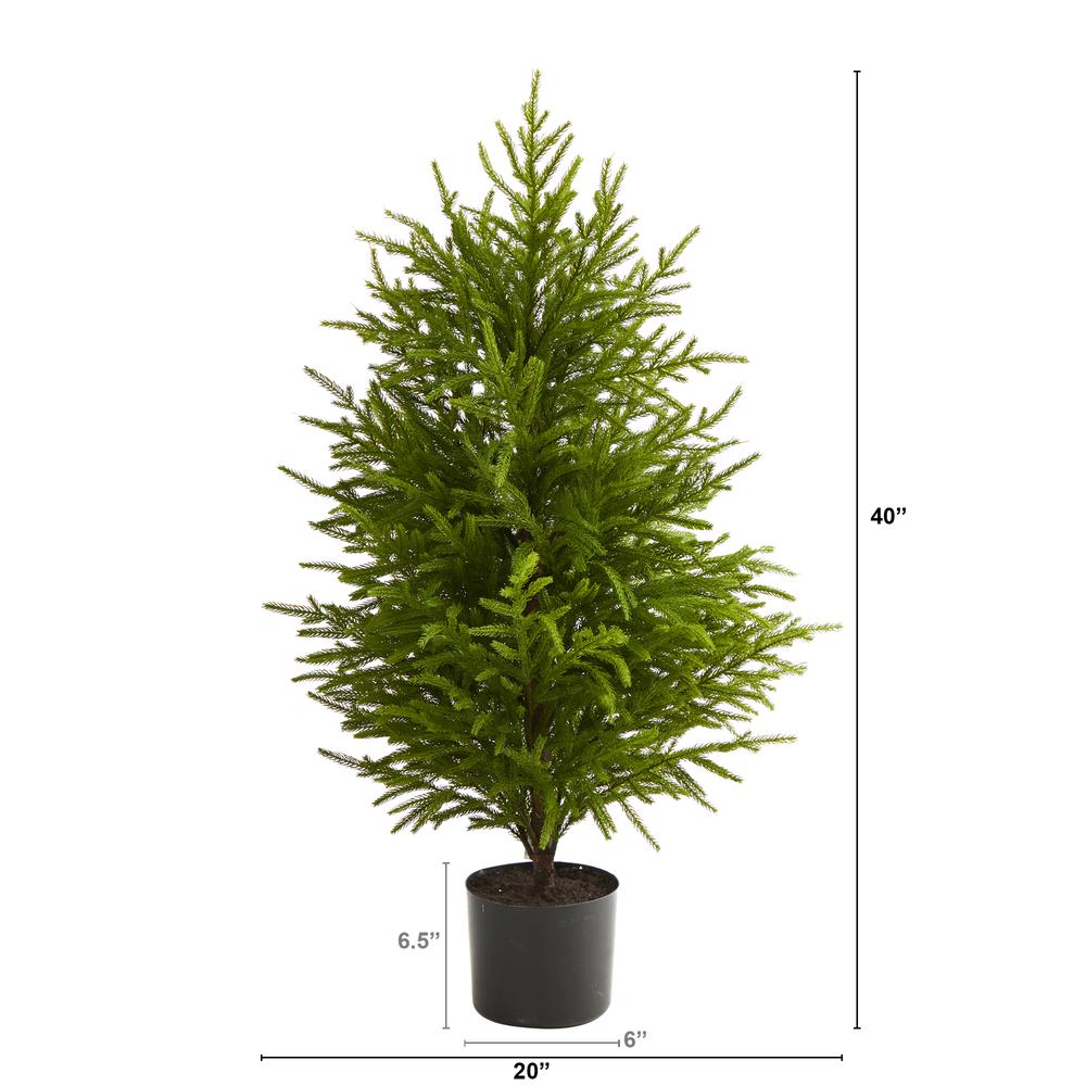 40in. Norfolk Island Pine Natural Look Artificial Tree. Picture 1