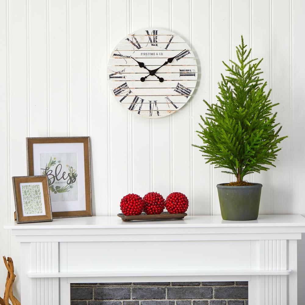 3ft. Norfolk Island Pine Natural Look Artificial Tree in Decorative Planter. Picture 3