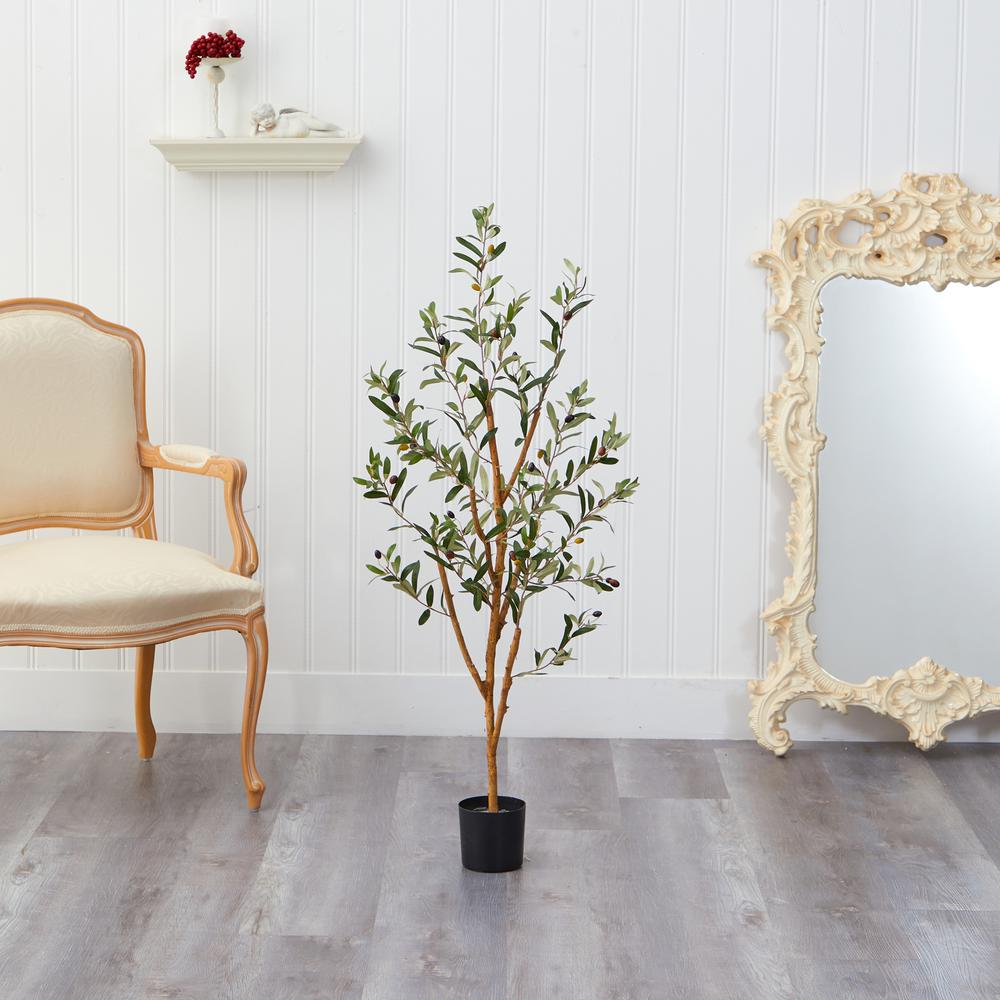 3.5ft. Olive Artificial Tree - Green. Picture 3