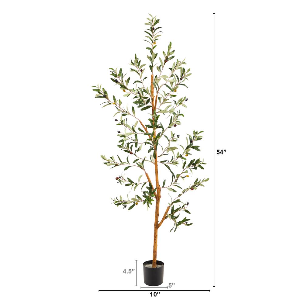 4.5ft. Olive Artificial Tree. Picture 3