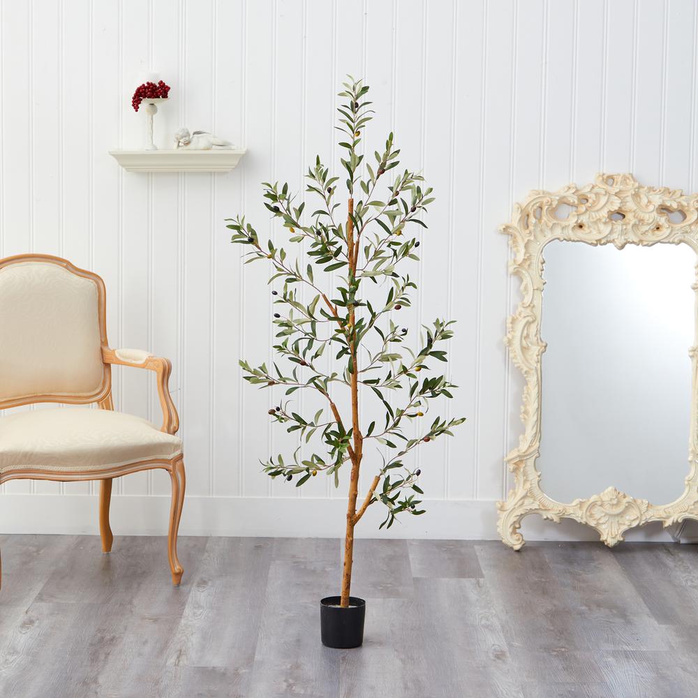 4.5ft. Olive Artificial Tree. Picture 4