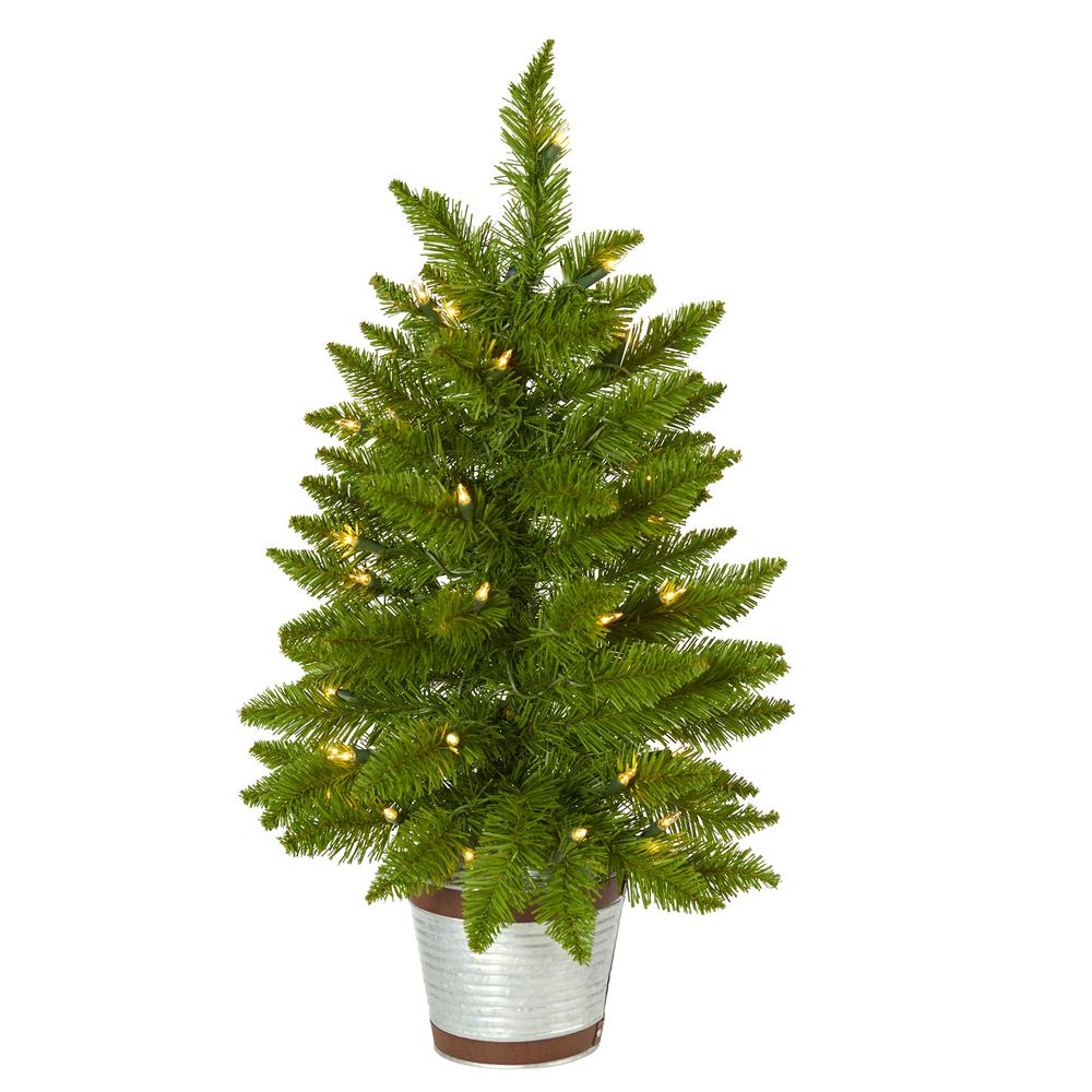 2ft. Providence Pine Artificial Christmas Tree in Decorative Planter. Picture 1