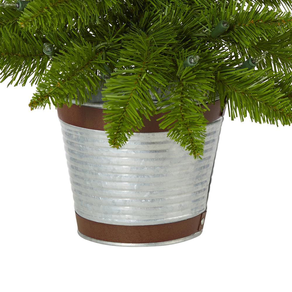 2ft. Providence Pine Artificial Christmas Tree in Decorative Planter. Picture 5