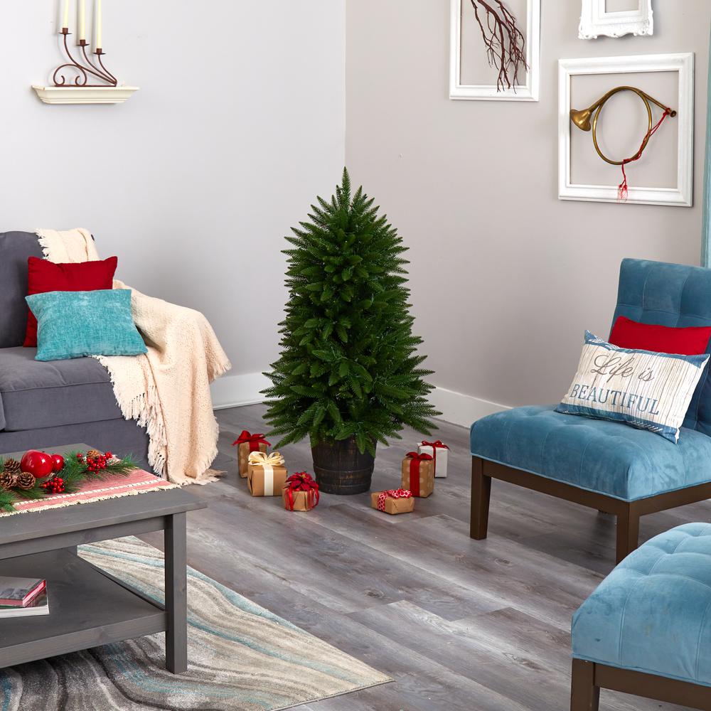 5ft. Sierra Fir Artificial Christmas Tree with 200 Multicolored Lights. Picture 7