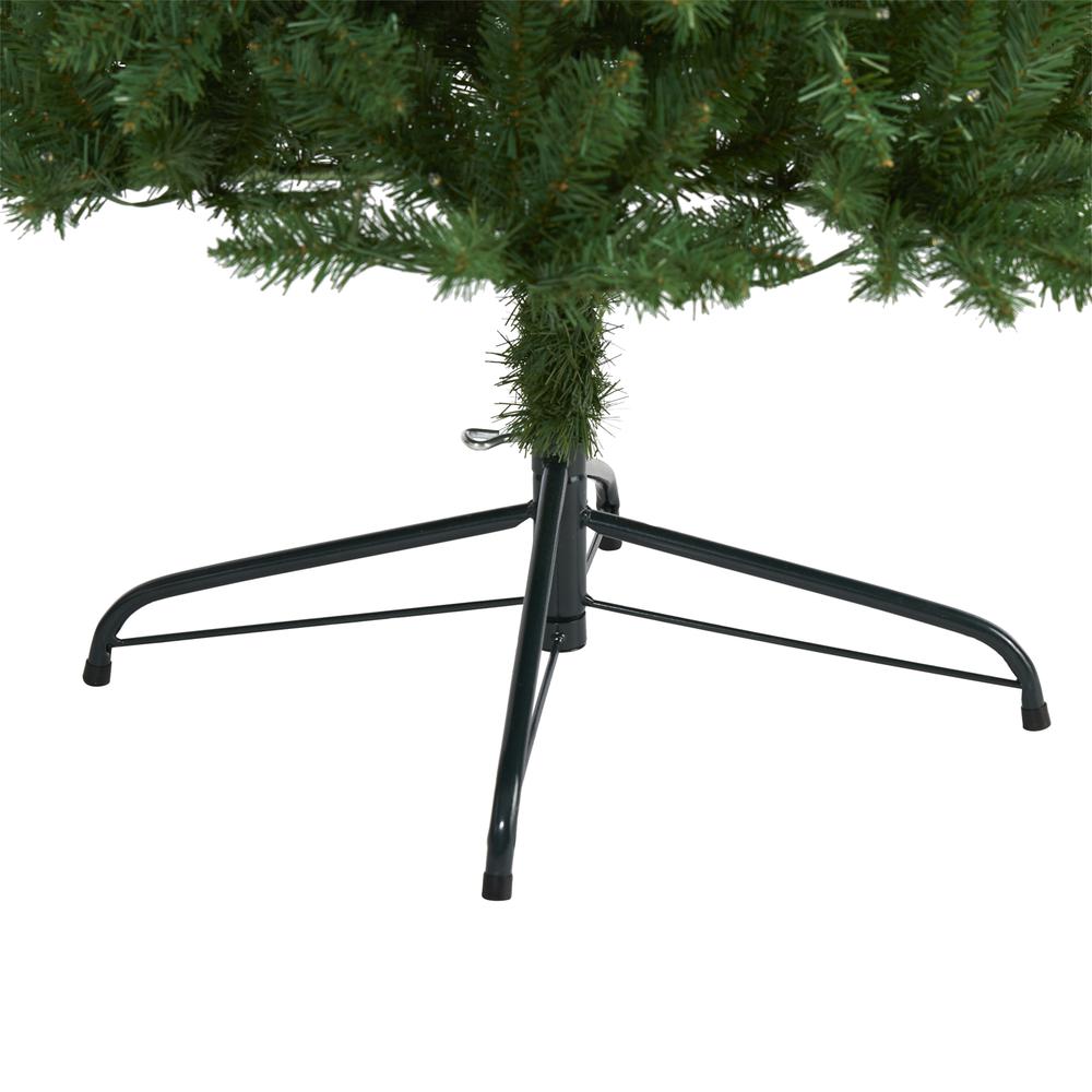 7.5ft. Slim Green Mountain Pine Artificial Christmas Tree with 350 Clear LED Lights. Picture 3