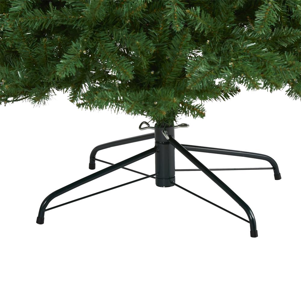 9ft. Slim Green Mountain Pine Artificial Christmas Tree with 600 Clear LED Lights. Picture 4