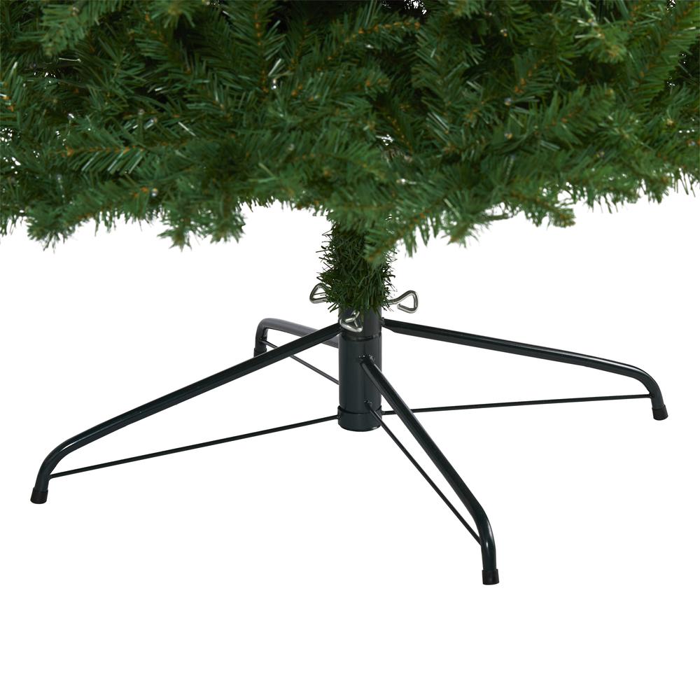 10ft. Slim Green Mountain Pine Artificial Christmas Tree with 800 Clear LED Lights. Picture 4