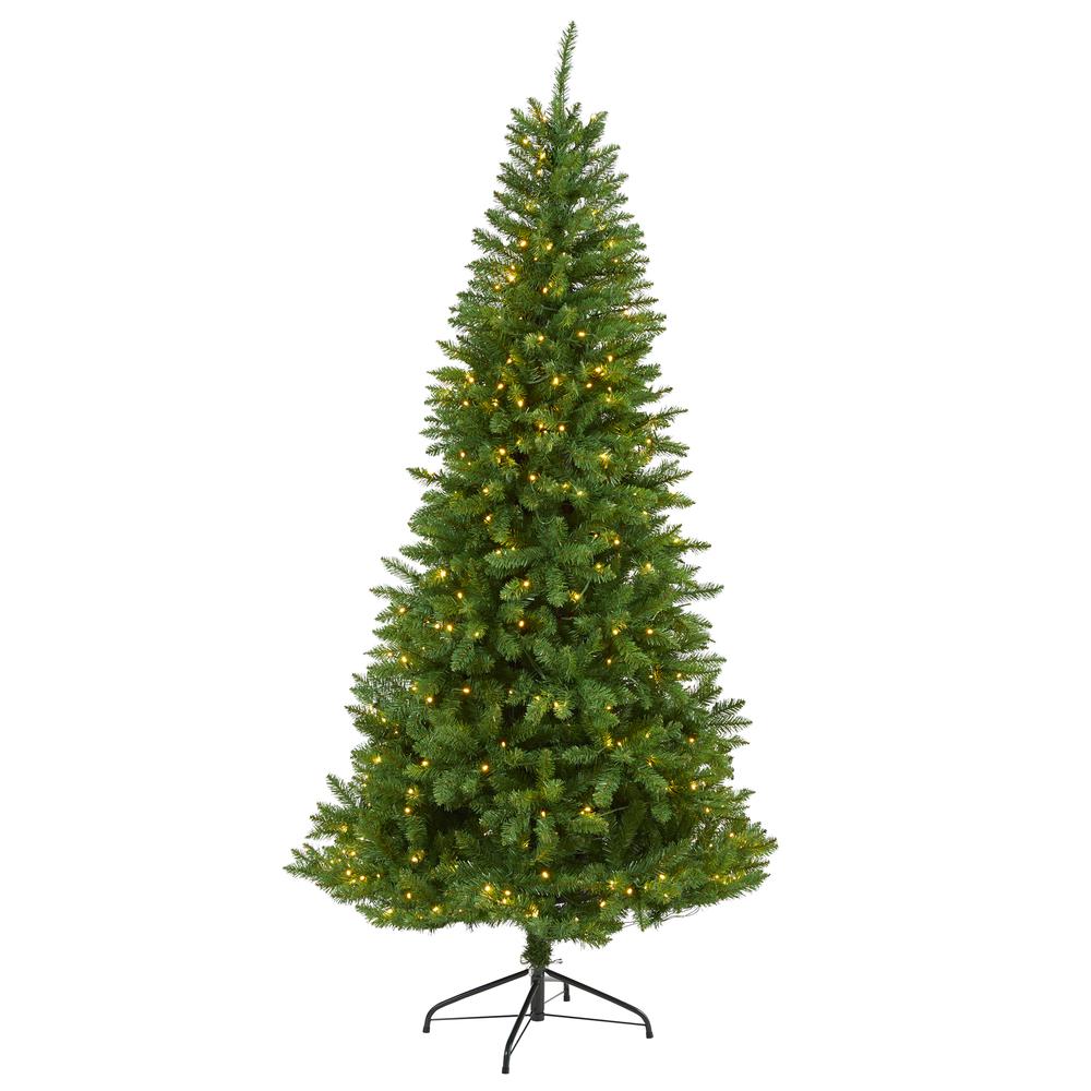 6.5ft. Green Valley Fir Artificial Christmas Tree with 350 Clear LED Lights. Picture 1
