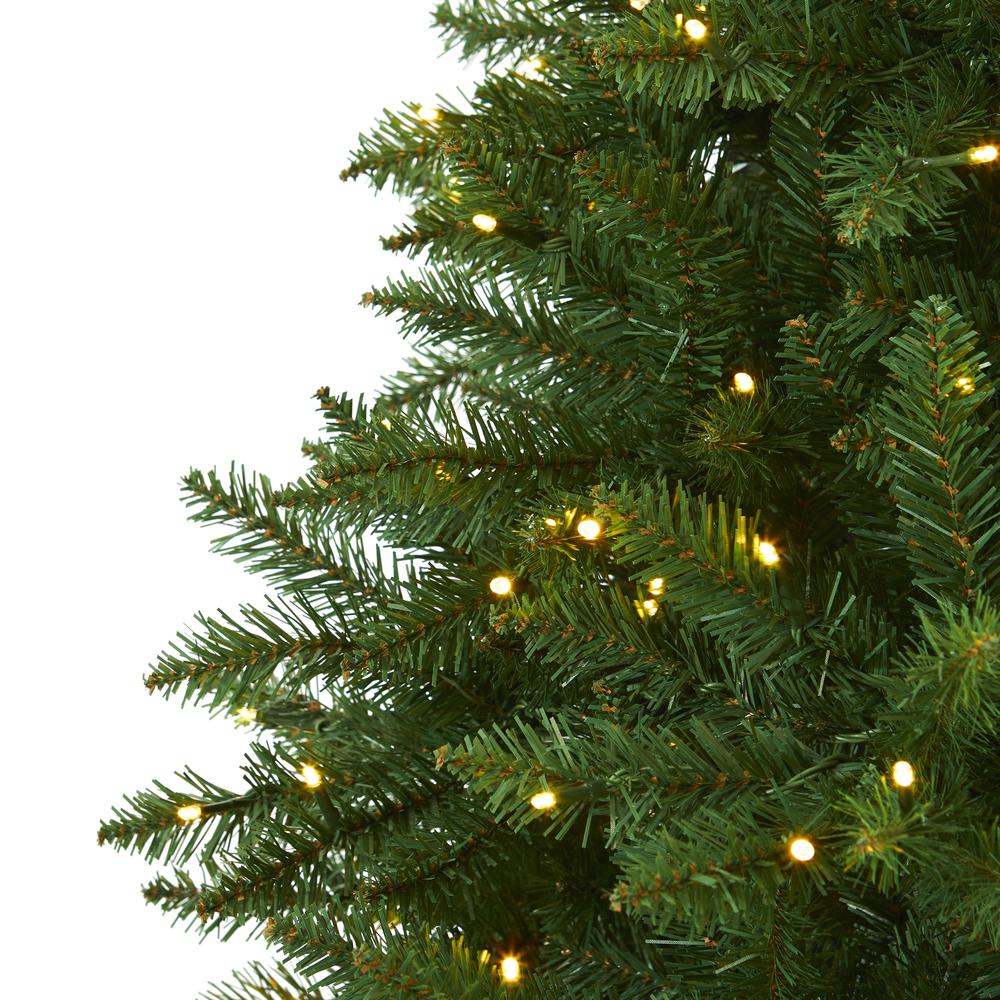 7.5ft. Green Valley Fir Artificial Christmas Tree with 500 Clear LED Lights. Picture 3