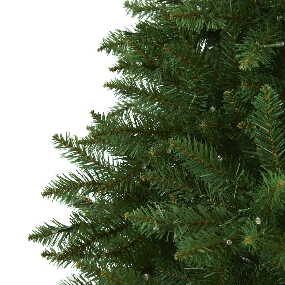 7.5ft. Green Valley Fir Artificial Christmas Tree with 500 Clear LED Lights. Picture 5