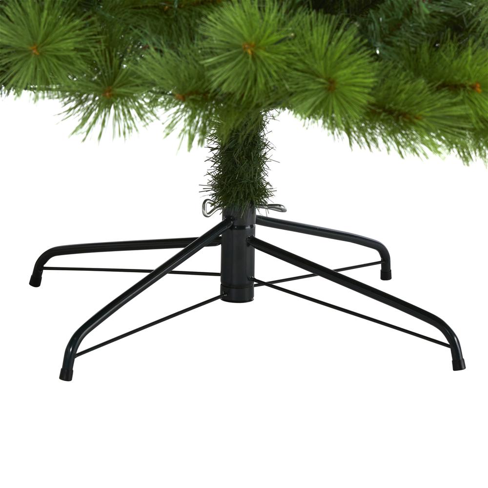 8ft. Green Scotch Pine Artificial Christmas Tree with 600 Clear LED Lights. Picture 4
