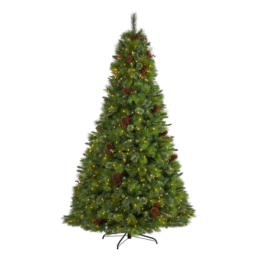 8ft. Montana Mixed Pine Artificial Christmas Tree with Pine Cones. Picture 1