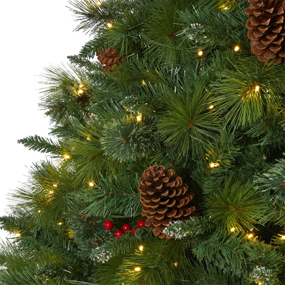 8ft. Montana Mixed Pine Artificial Christmas Tree with Pine Cones. Picture 4