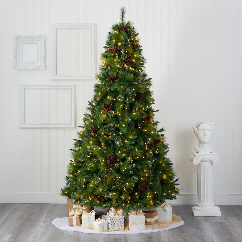 8ft. Montana Mixed Pine Artificial Christmas Tree with Pine Cones. Picture 5