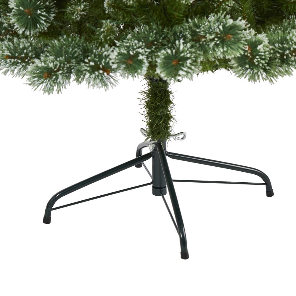 6ft. Wisconsin Slim Snow Tip Pine Artificial Christmas Tree with 300 Clear LED Lights. Picture 4