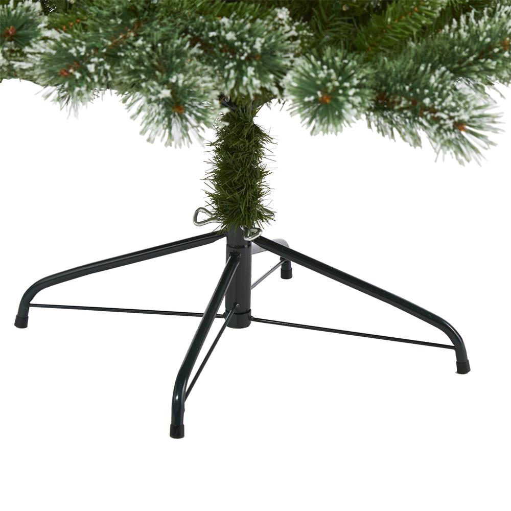 7ft. Wisconsin Slim Snow Tip Pine Artificial Christmas Tree with 400 Clear LED Lights. Picture 4
