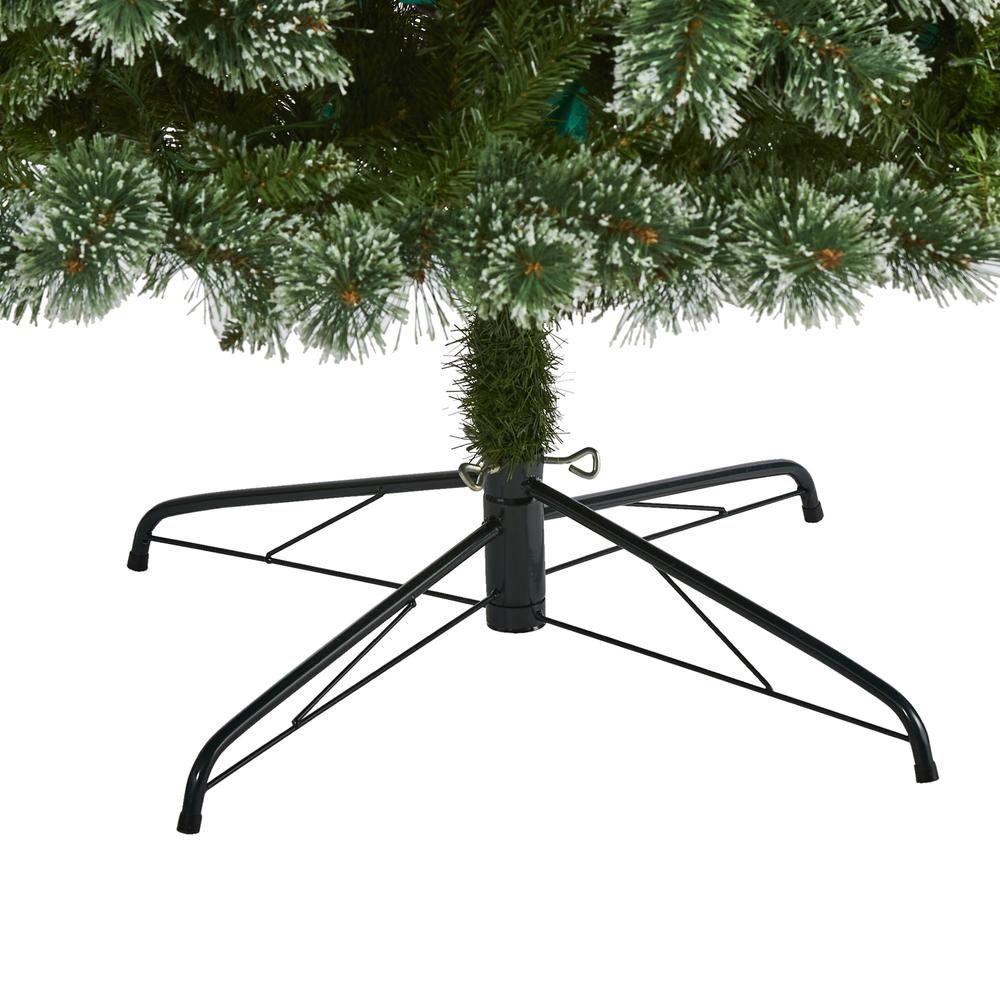 9ft. Wisconsin Slim Snow Tip Pine Artificial Christmas Tree with 800 Clear LED Lights. Picture 4