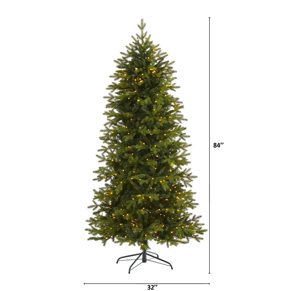 7ft. Belgium Fir Natural Look Artificial Christmas Tree. Picture 2