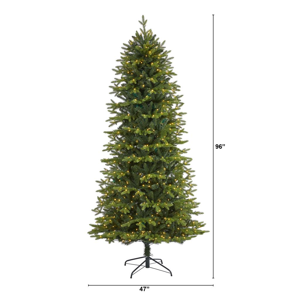 8ft. Belgium Fir Natural Look Artificial Christmas Tree. Picture 2