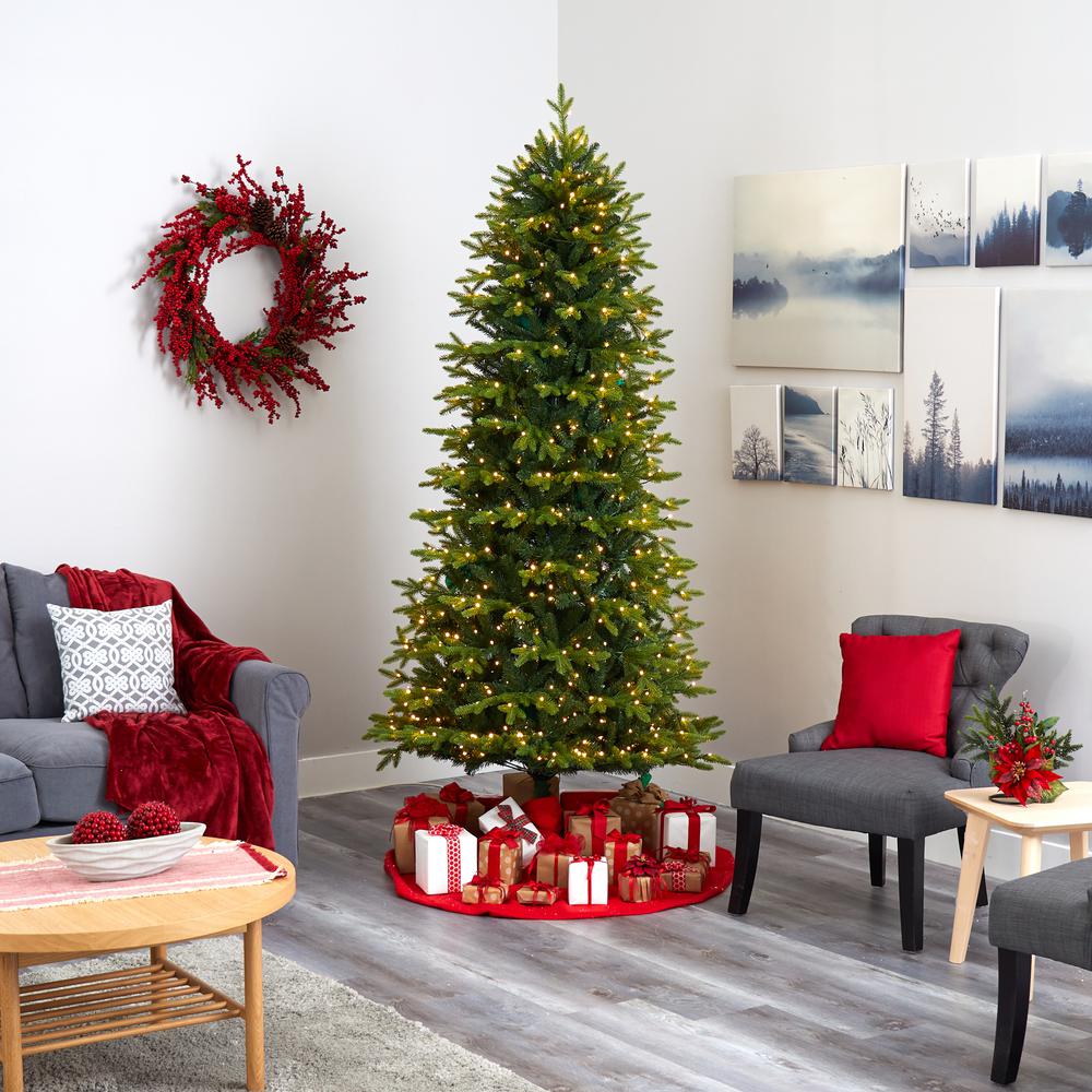 8ft. Belgium Fir Natural Look Artificial Christmas Tree. Picture 7