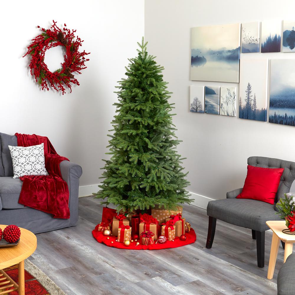 6ft. Vancouver Fir Natural Look Artificial Christmas Tree with 350 Clear LED Lights and 1870 Bendable Branches. Picture 7