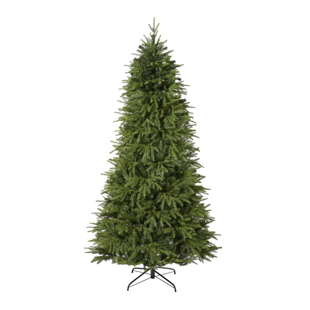 8ft. Vancouver Fir Natural Look Artificial Christmas Tree with 700 Clear LED Lights and 3470 Bendable Branches. Picture 2