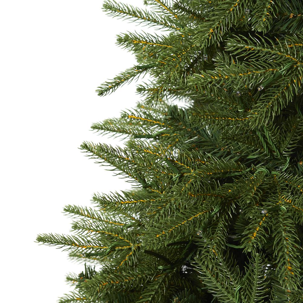 8ft. Vancouver Fir Natural Look Artificial Christmas Tree with 700 Clear LED Lights and 3470 Bendable Branches. Picture 5