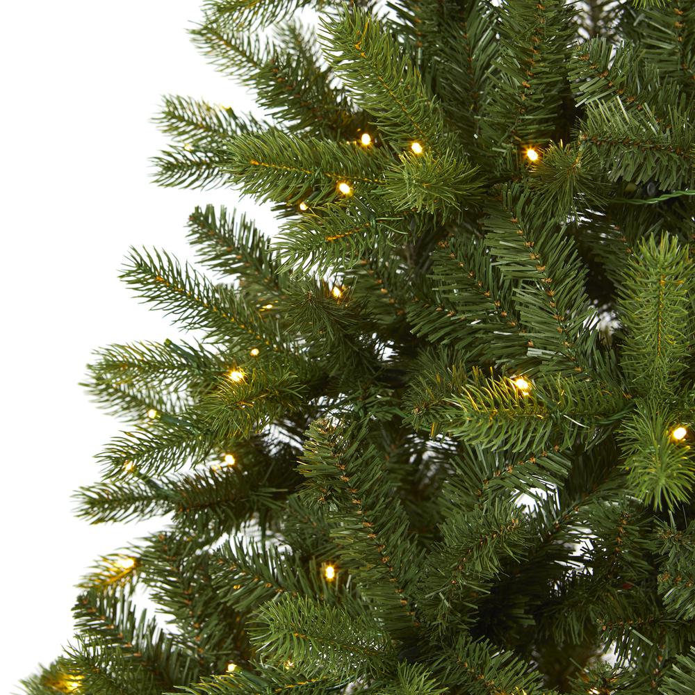 6ft. New Haven Spruce Natural Look Artificial Christmas Tree with 350 LED Lights. Picture 4