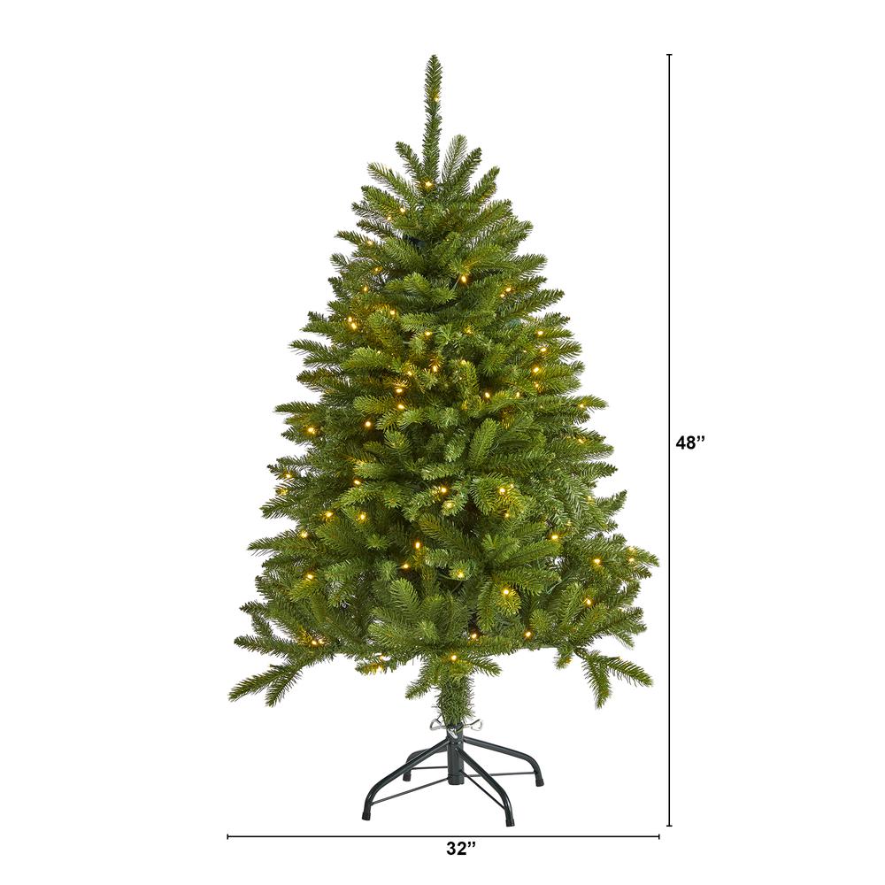 4ft. Sierra Spruce Natural Look Artificial Christmas Tree with 150 Clear LED Lights. Picture 1