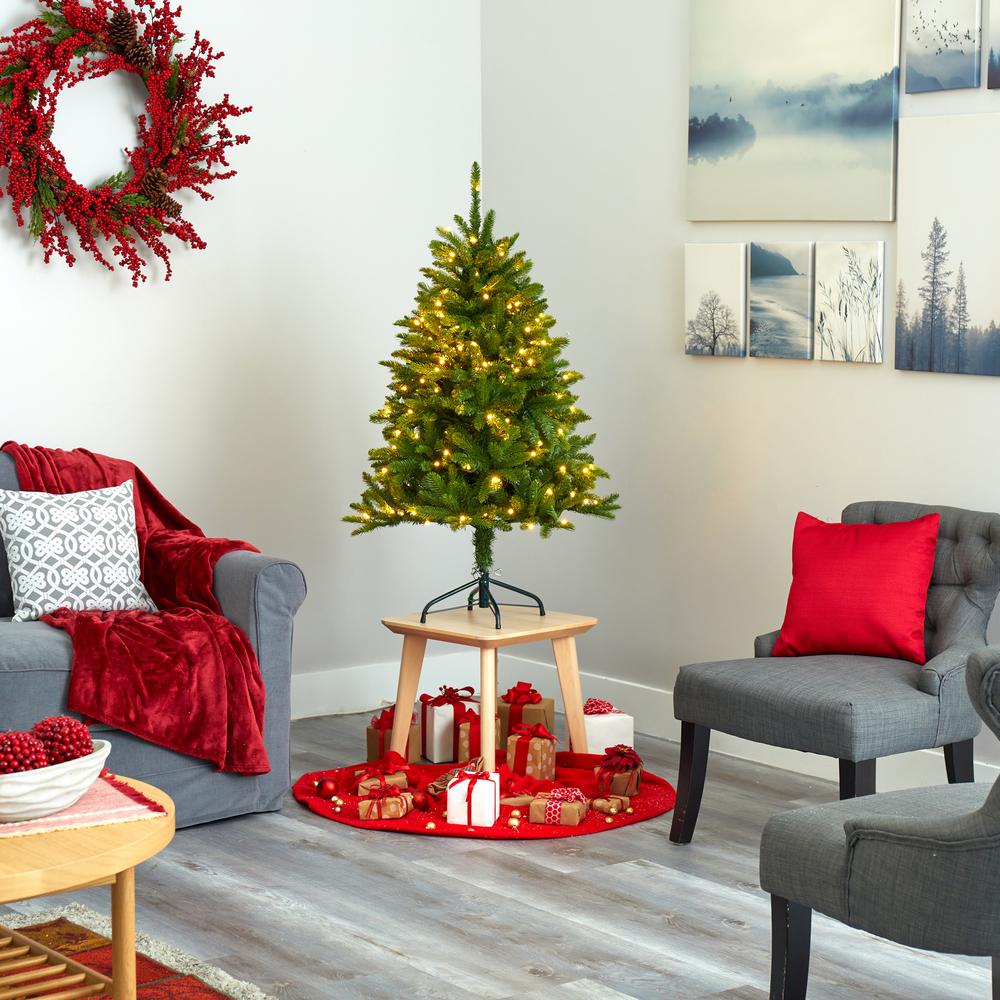 4ft. Sierra Spruce Natural Look Artificial Christmas Tree with 150 Clear LED Lights. Picture 5