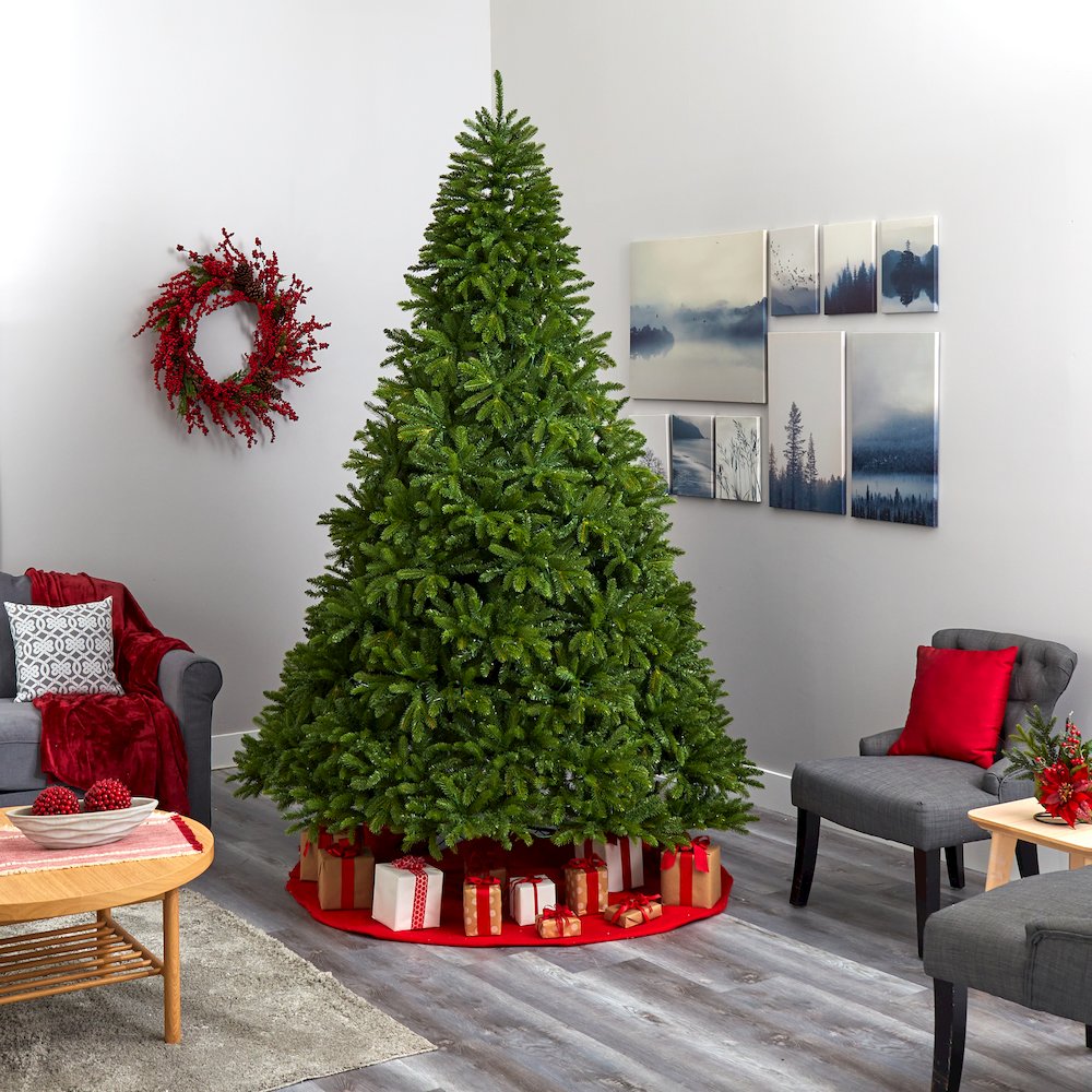 9ft. Sierra Spruce Artificial Christmas Tree with 1000 Clear LED Lights. Picture 7