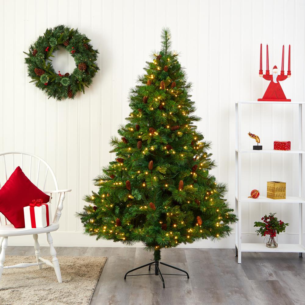 6ft. West Virginia Full Bodied Mixed Pine Artificial Christmas Tree. Picture 5