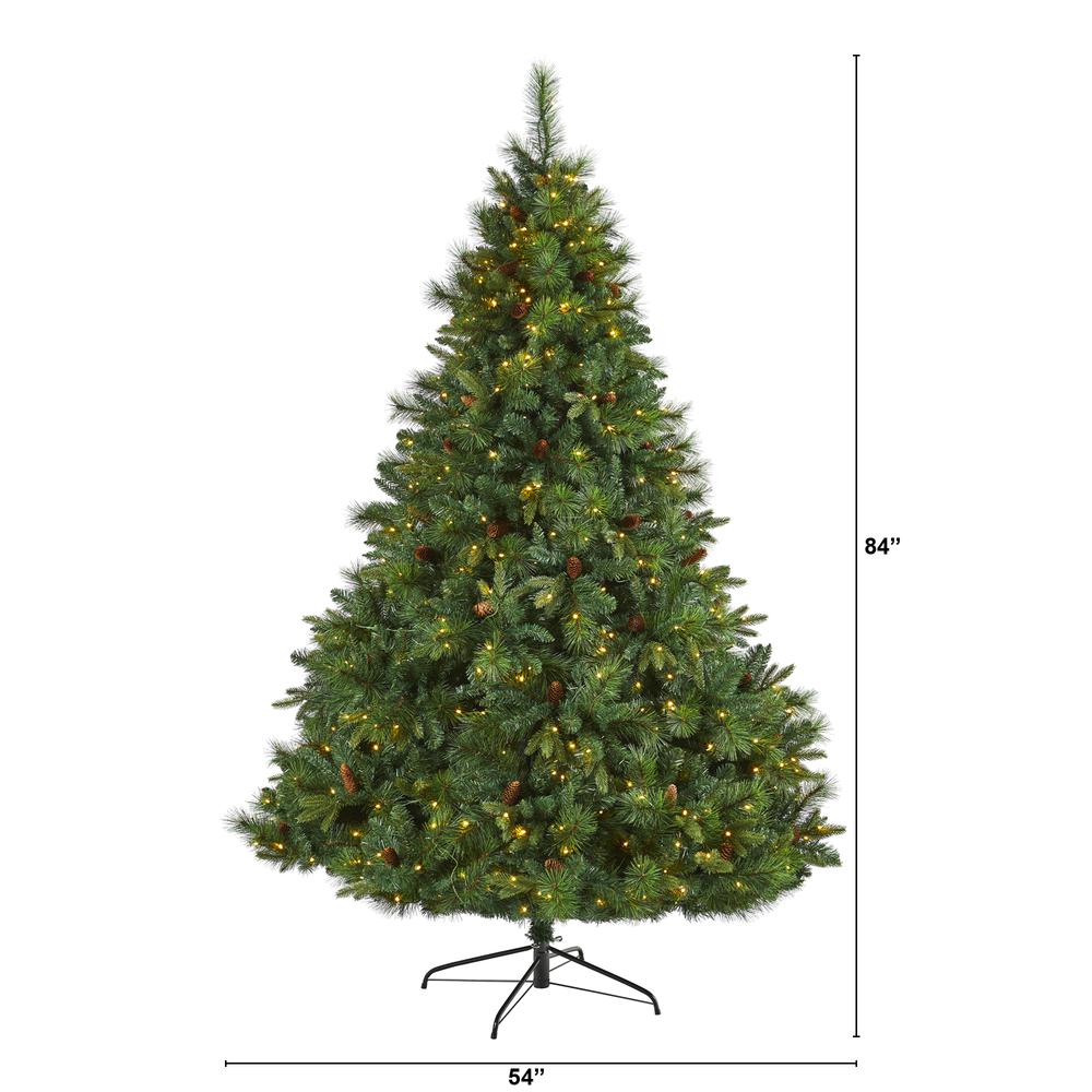 7ft. West Virginia Full Bodied Mixed Pine Artificial Christmas Tree. Picture 2