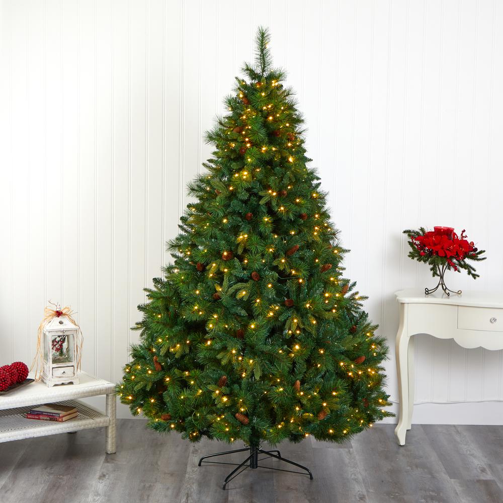 7ft. West Virginia Full Bodied Mixed Pine Artificial Christmas Tree. Picture 5