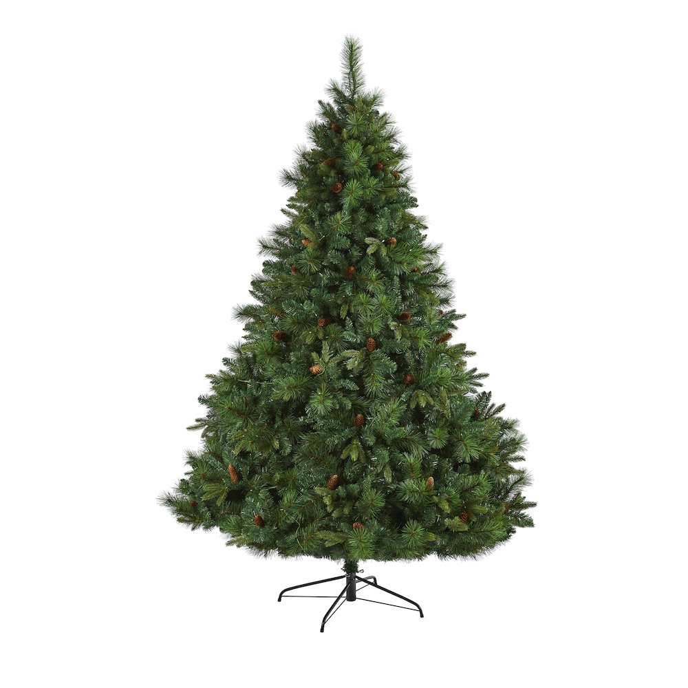 7.5ft. West Virginia Mixed Pine Christmas Tree with 600 Clear LED Lights. Picture 3
