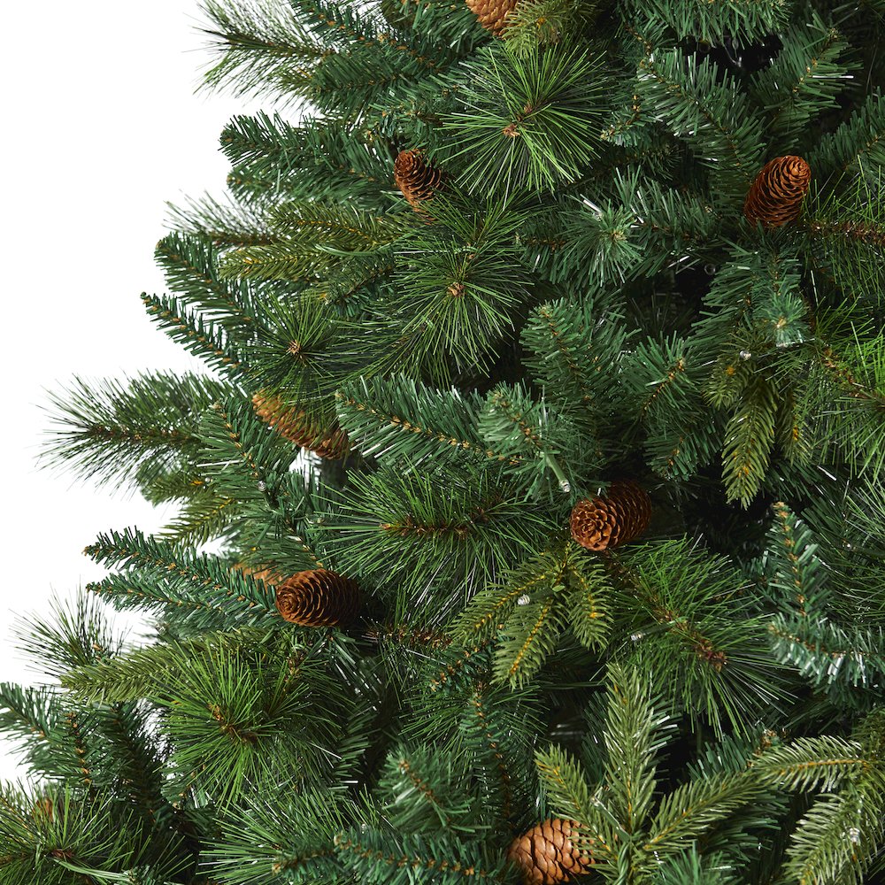 7.5ft. West Virginia Mixed Pine Christmas Tree with 600 Clear LED Lights. Picture 5