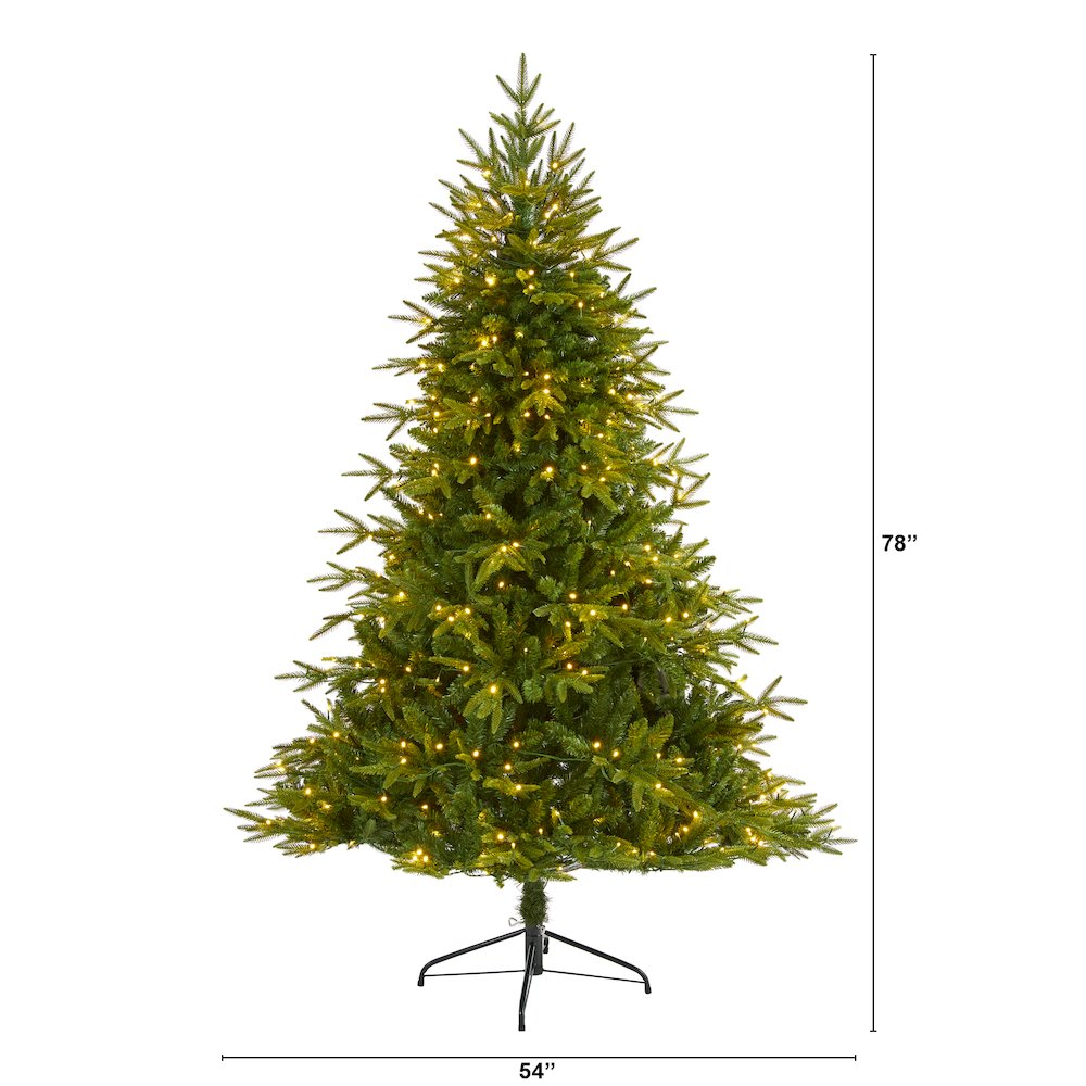 6.5ft. Colorado Mountain Fir Artificial Christmas Tree with 400 Clear LED Lights. Picture 2