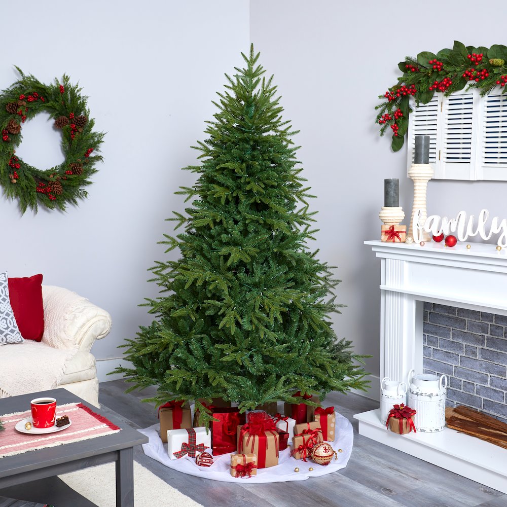 6.5ft. Colorado Mountain Fir Artificial Christmas Tree with 400 Clear LED Lights. Picture 7