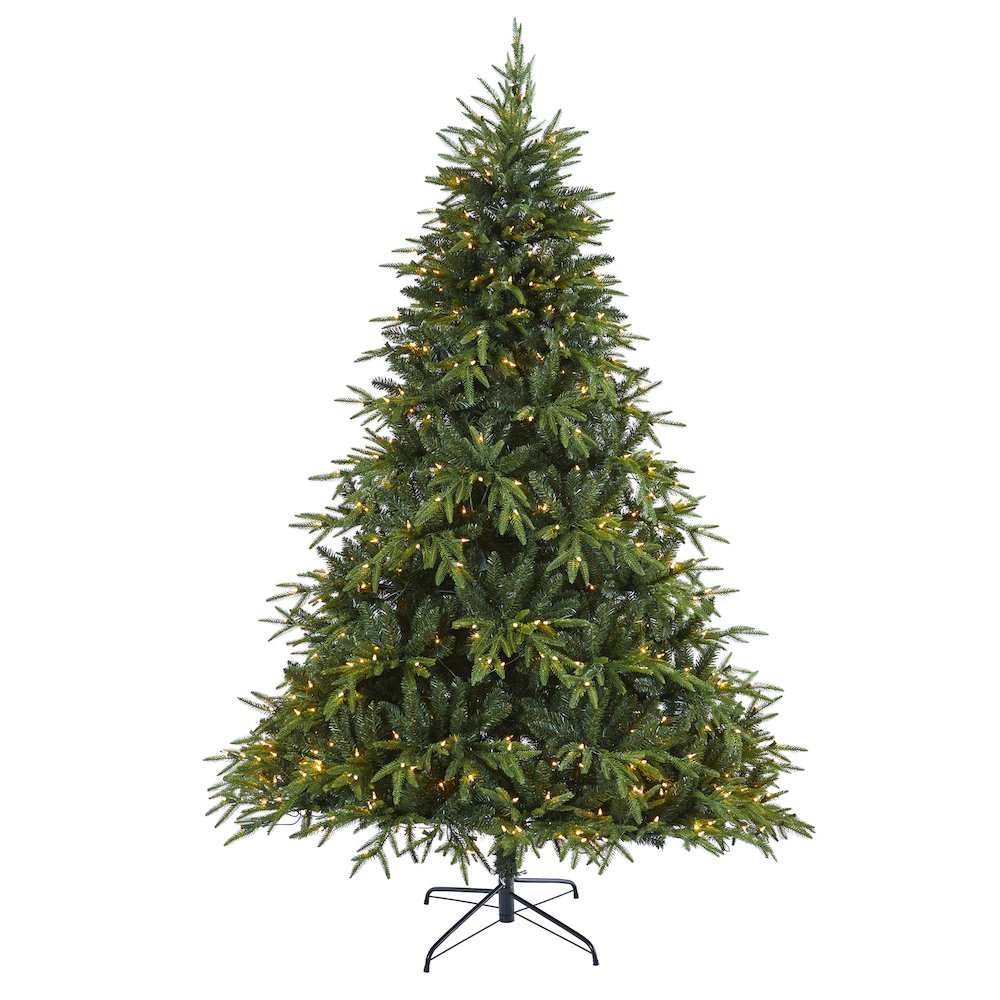 7.5ft. Colorado Mountain Fir Artificial Christmas Tree with 600 Clear LED Lights. Picture 1