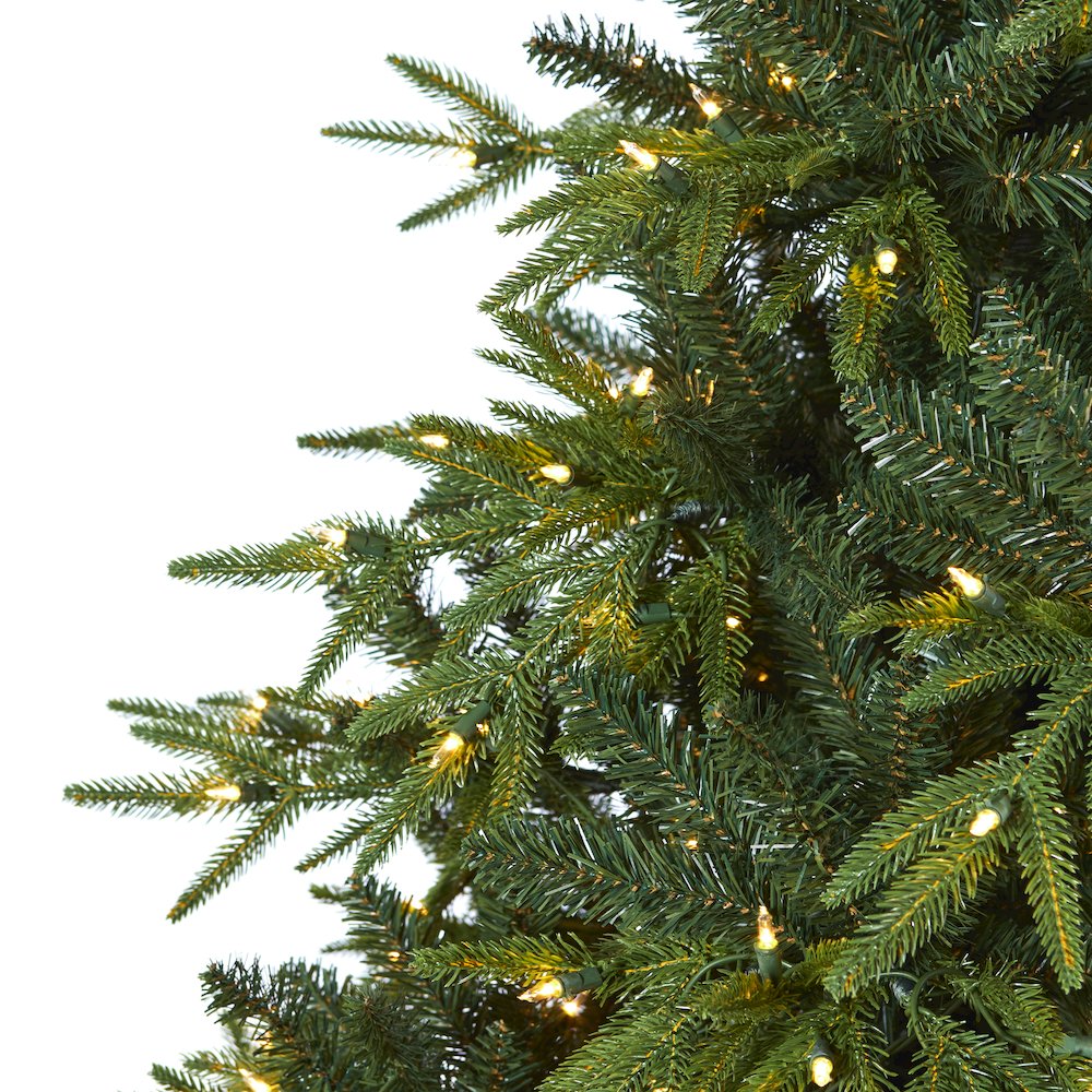 7.5ft. Colorado Mountain Fir Artificial Christmas Tree with 600 Clear LED Lights. Picture 4