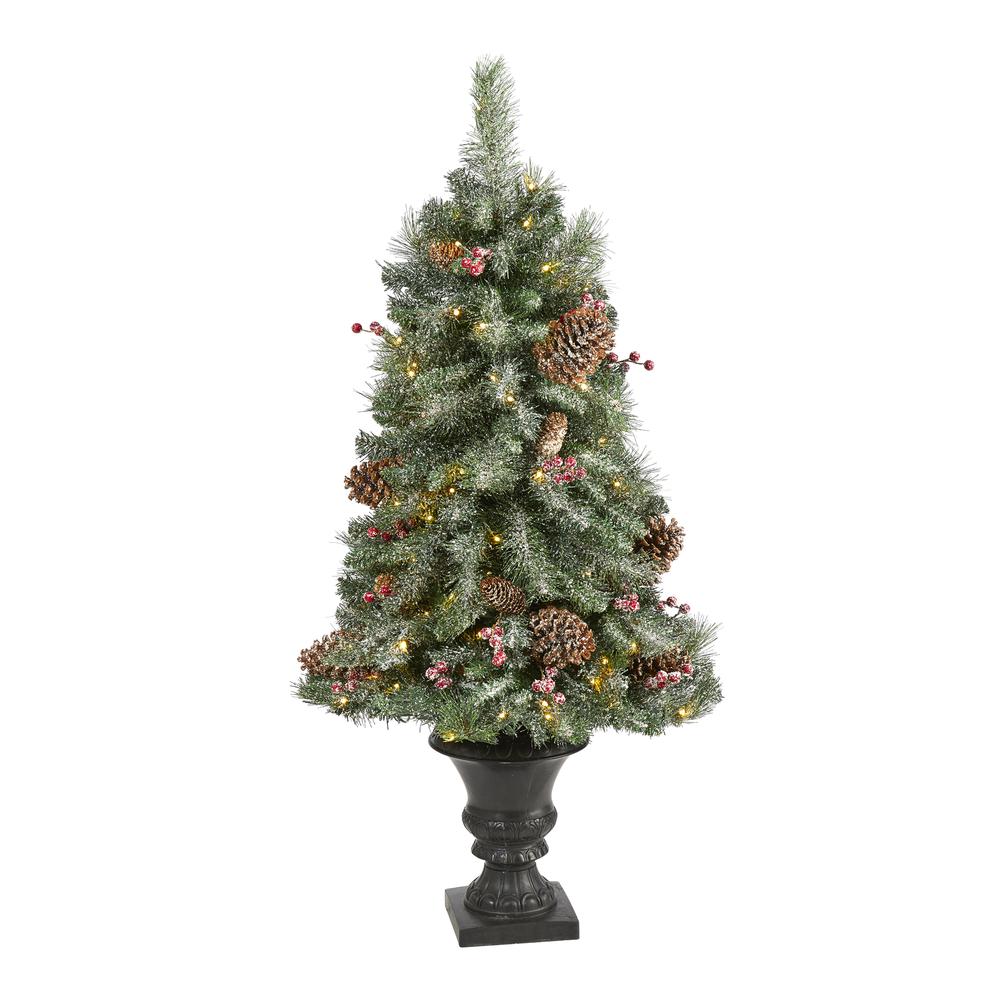 4ft. Frosted Pine, Pinecone and Berries Artificial Christmas Tree. Picture 1
