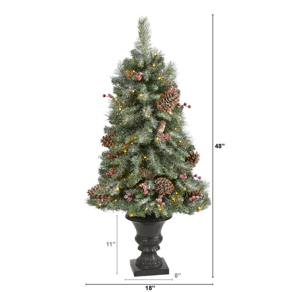 4ft. Frosted Pine, Pinecone and Berries Artificial Christmas Tree. Picture 2