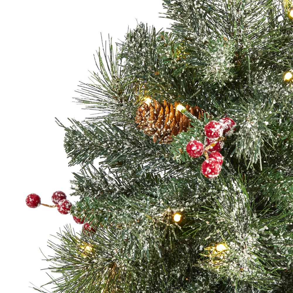 4ft. Frosted Pine, Pinecone and Berries Artificial Christmas Tree. Picture 3