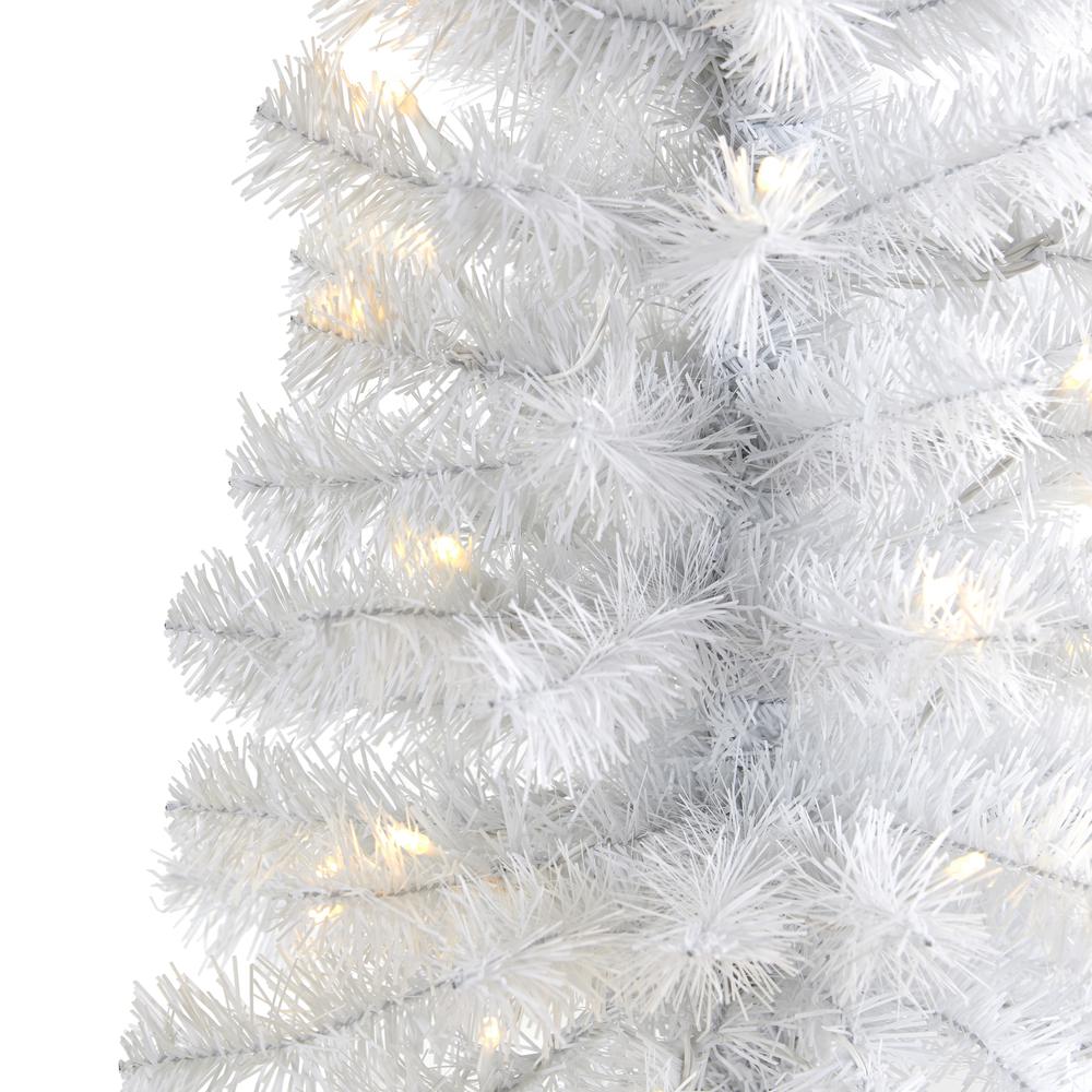 2ft. White Artificial Christmas Tree with 35 LED Lights and 72 Bendable Branches. Picture 2